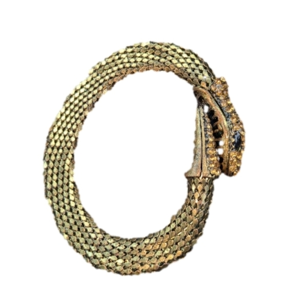 vintage Gold tone snake cuff bracelet - Picture 2 of 3